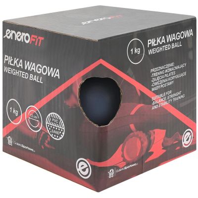 5. PIŁKA WAGOWA Z OBCIĄŻENIEM 1KG NIEBIESKA ENERO FIT