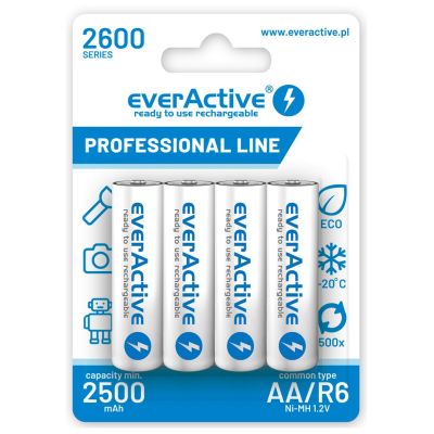2. Zestaw akumulatorków everActive Professional line EVHRL6-2600 (2600mAh ; Ni-MH)