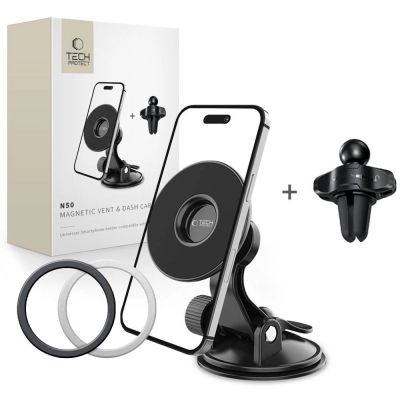 Uchwyt Tech-Protect N50 samochodowy magnetyczny na telefon MagSafe na kokpit / kratkę nawiewu - czarny