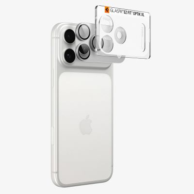13. Szkło hartowane na aparat Spigen Optik Pro XL GLAS.TR EZ FIT na iPhone 18 Pro - srebrne