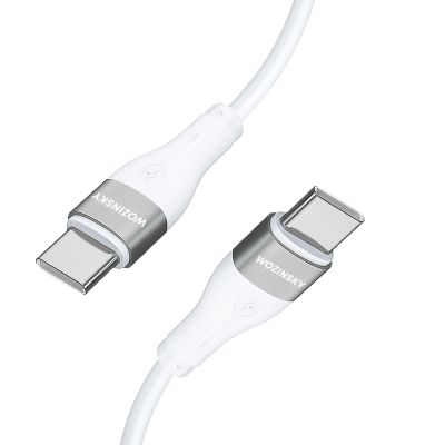 3. Kabel Wozinsky WSTCC1 USB-C / USB-C PD 65W 1 m -biały