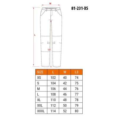NEO tools 81-231-XS spodnie ochronne