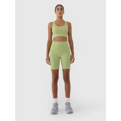 6. Biustonosz treningowy bezszwowy z niskim wsparciem damski 4F 4FRSS25USBAF154-42S