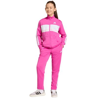 6. Dres dla dzieci adidas Seasonal Essentials Tiberio 3-Stripes Tricot różowy KS5519