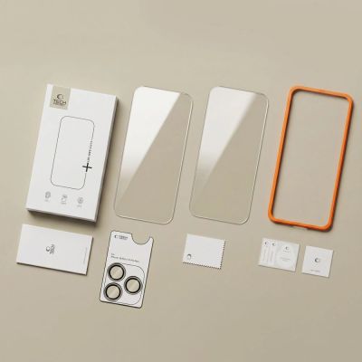12. Szkło hartowane Tech-Protect Easy Set+ 2-Pack na wyświetlacz oraz szkło hartowane na obiektyw na iPhone 18 Pro