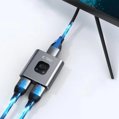 5. Adapter Tech-Protect HB07 HUB Adapter 2w1 HDMI 4K 60HZ - szary