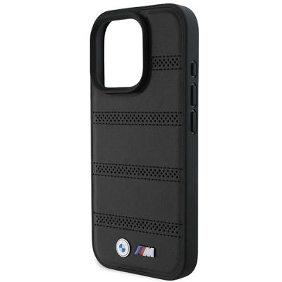 6. Etui BMW M Perforated And Stitched Line MagSafe na iPhone 16 Pro - czarne