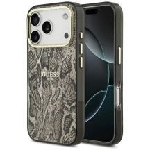 Etui Guess Python Pattern MagSafe na iPhone 17 Pro - brązowe