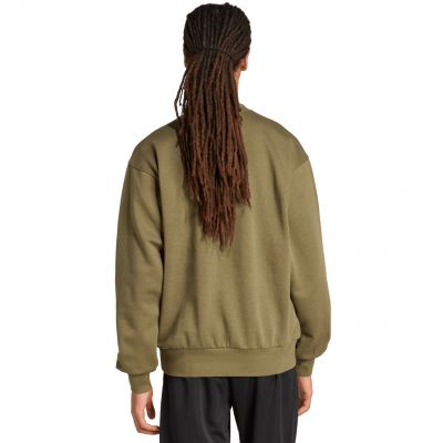 3. Bluza męska adidas Essentials Feelcozy Fleece oliwkowa KD5149