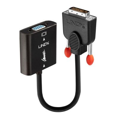2. Lindy 38189 adapter kablowy 0,1 m DVI-D VGA (D-Sub) Czarny