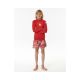 4. Lycra RIP CURL Brand Wave Upf L/S-Boy czerwony