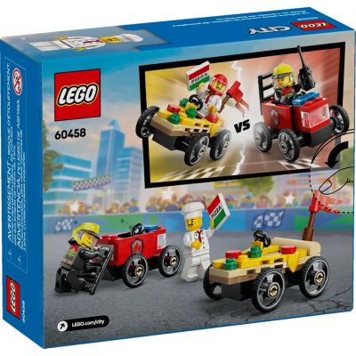2. LEGO CITY 60458 Zestaw wyścigówek: pizza kontra wóz strażacki