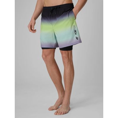 2. Spodenki plażowe boardshorty z filtrem UPF50+ męskie 4F 4FRSS26UBDSM257-45S