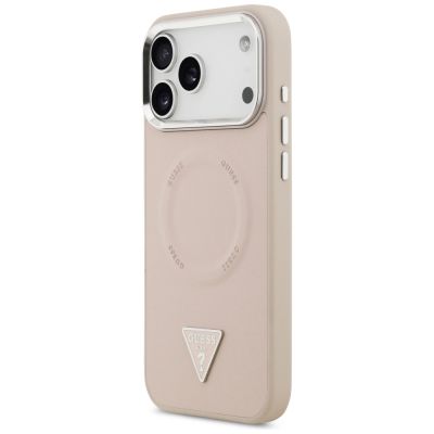 2. Etui Guess Triangle Logo MagSafe na iPhone 17 Pro - różowe