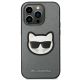 3. Etui Karl Lagerfeld Saffiano Choupette Head Patch na iPhone 14 Pro Max - srebrne