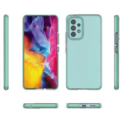 2. Spring Case pokrowiec żelowe etui z kolorową ramką do Samsung Galaxy A73 ciemnoniebieski