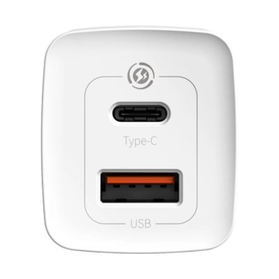 4. Baseus GaN2 Lite szybka ładowarka sieciowa 65W USB / USB Typ C Quick Charge 3.0 Power Delivery (azotek galu) biały (CCGAN2L-B02)