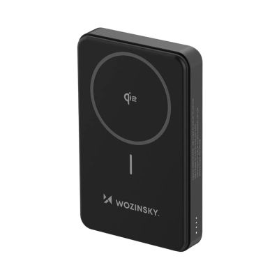 13. Powerbank Wozinsky WLWP-10KA0Y3S 22,5W PD Qi2 10000 mAh, z podstawką, 1x USB-A, 1x USB-C - czarny