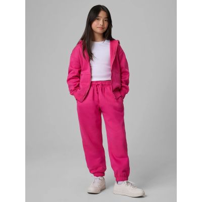 3. Bluza dresowa loose z kapturem dziewczęca 4F 4FJRSS26TSWSF2715-54S