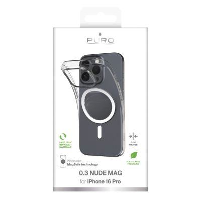 3. Etui silikonowe Puro 03 Mag MagSafe do iPhone 16 Pro - przezroczyste