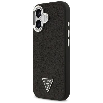 2. Etui Guess Glitter Triangle Logo MagSafe do iPhone 17 - czarne