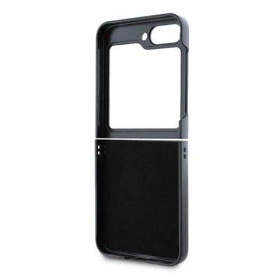 7. Etui DKNY Leather Metal Stack Logo na Samsung Galaxy Z Flip 6 - czarne