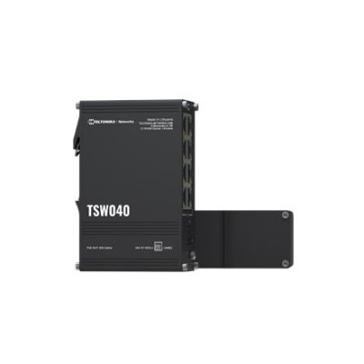 10. Teltonika NETWORKS TSW040 8-Port PoE+ Switch Nie zarządzany Fast Ethernet (10/100) Obsługa PoE Czarny
