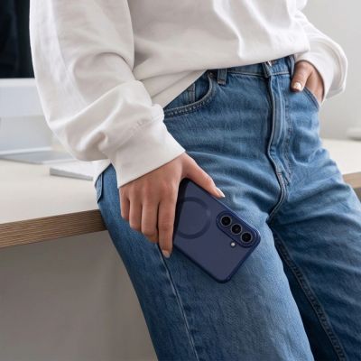 9. Etui Tech-Protect MagFlex na Samsung Galaxy S26 FE - granatowe