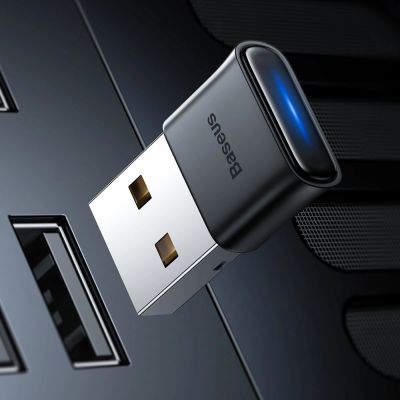9. Baseus BA04 mini adapter Bluetooth 5.0 USB odbiornik nadajnik do komputera czarny (ZJBA000001)