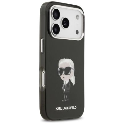 4. Etui Karl Lagerfeld IML Aquarelle Karl & Logo MagSafe na iPhone 17 Pro - czarne
