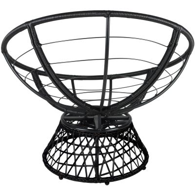 5. FOTEL OGRODOWY OBROTOWY 360 STOPNI Z PODUSZKĄ CZERWONĄ