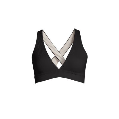 2. Top kąpielowy CASALL V-neck Crossback Bikini Top czarny