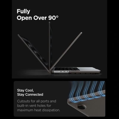 8. Etui Spigen AirSkin na MacBook Pro 16" 2021 / 2023 / 2024 / 2025 / 2026 - półprzezroczyste