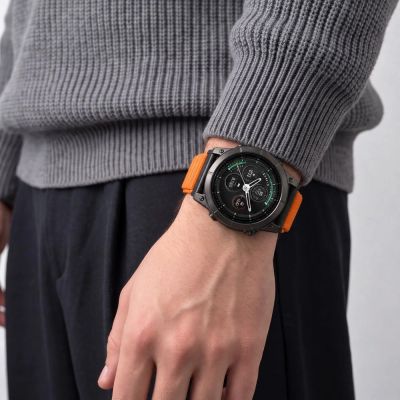 9. Pasek Tech-Protect NylonLoop na Garmin Fenix 5X / 5X Plus / 6X / 6X Pro / 7X / 8 / 8 Pro / 9 / 9 Pro (51 mm) - pomarańczowy