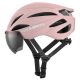 13. Kask rowerowy Rockbros z szybką, odpinane okulary z ochroną UV, unisex - brązowy