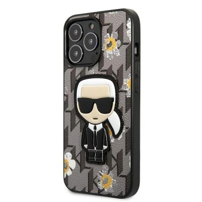 2. Etui Karl Lagerfeld Flower Ikonik Karl na iPhone 13 Pro / iPhone 13 - szare
