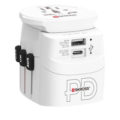 Adapter SKROSS Pro Light USB AC30PD World, biały