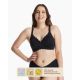 2. MOMCOZY YN46 bezszwowy biustonosz do karmienia Floral Support czarny S