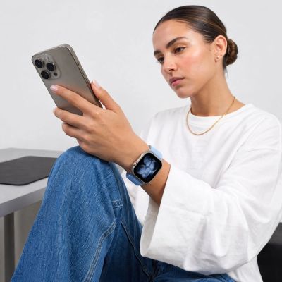 4. Pasek Tech-Protect NylonLoop na Apple Watch 44 / 45 / 46 / 49 mm - jasnoniebieski