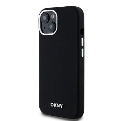 2. Etui DKNY Liquid Silicone Small Metal Logo MagSafe na iPhone 15 / 14 / 13 - czarne