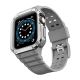 2. Pasek z etui ochronnym Protect Strap Band do Apple Watch 38 / 40 / 41 mm opaska obudowa pancerna - szary, srebrny