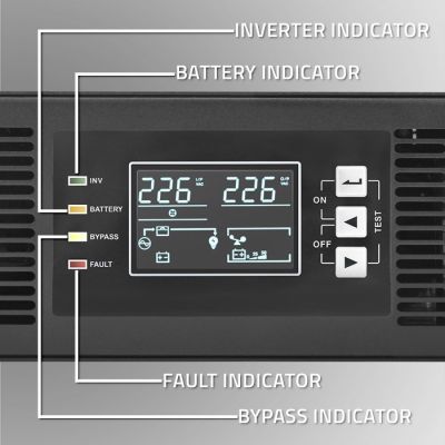 4. Zasilacz awaryjny UPS do RACK 2.4kVA, 2400W, Power Factor 1.0, LCD, EPO, USB, On-line