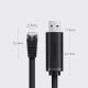 10. Ugreen kabel konsolowy przejściówka USB - Ethernet RJ45 1,5m czarny (CM204)