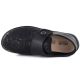 4. Skórzane półbuty na rzep elastyczne czarne Unisoft 8435