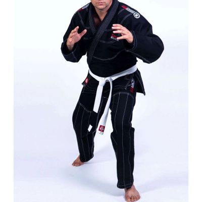 10. Kimono / GI do treningu BJJ - Czarne DBX ELITE A0 + PAS A0