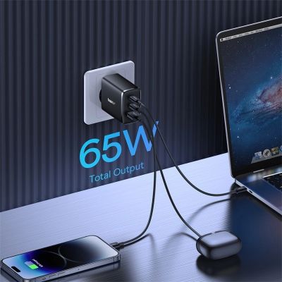 9. Ładowarka GaN Baseus Cube Pro 65W 2x USB-C USB-A - czarna