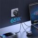 9. Ładowarka GaN Baseus Cube Pro 65W 2x USB-C USB-A - czarna