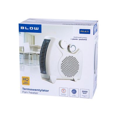 3. BLOW TERMOWENTYLATOR 2000W FH-A11 FARELKA BIAŁA PION POZIOM