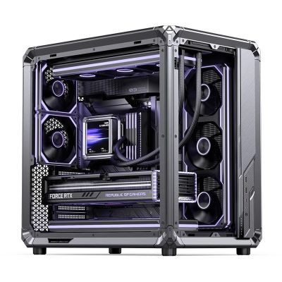 6. Jonsbo X400 Pro PC-Gehäuse, Midi-Tower, ATX, Tempered Glass - grau