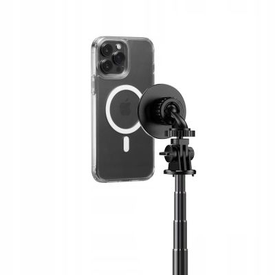 6. Selfie stick Tech-Protect L06S Bluetooth magnetyczny z MagSafe, pilotem, tripodem do 82cm i głowicą 360 - czarny